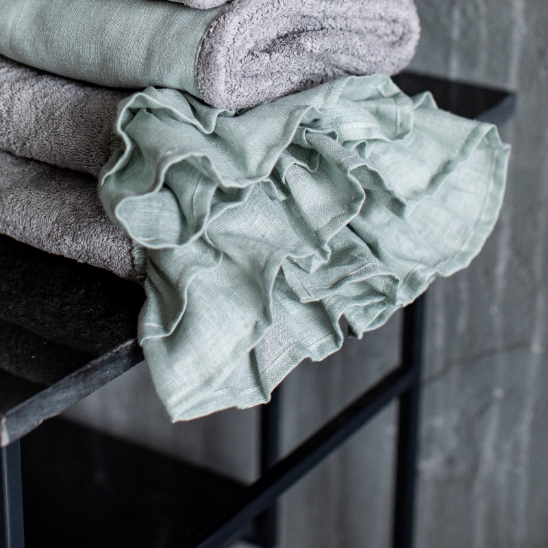  Handtuch Bella Donna Grau Salbei 60 x 100 cm