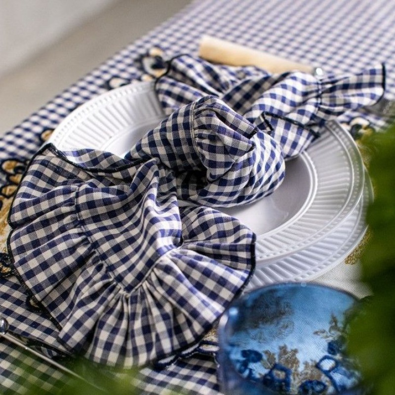  Serviette Vichy blau