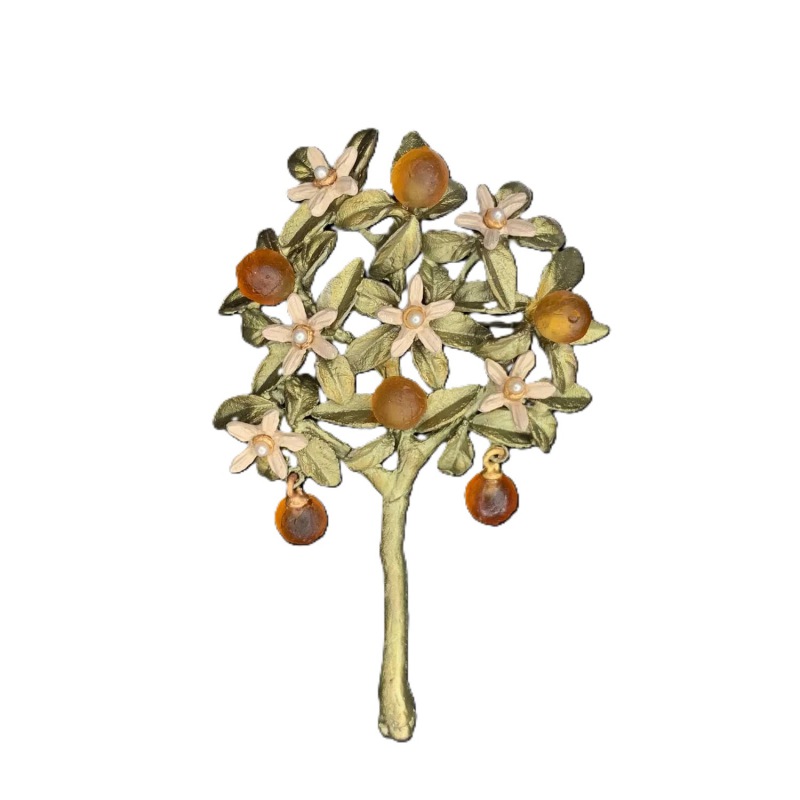  Brosche Zierlicher Orangenbaum