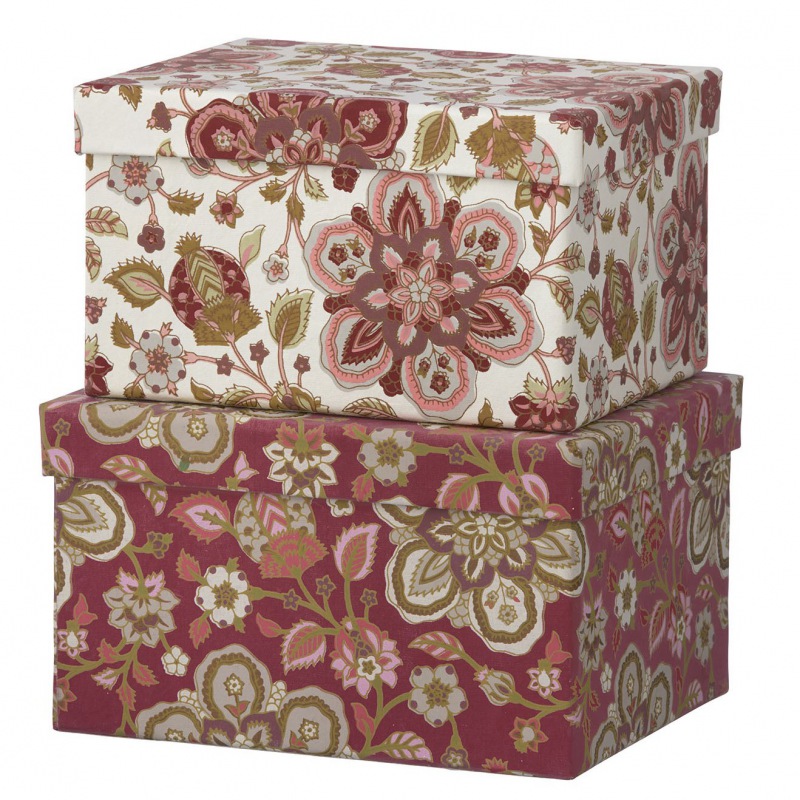  2er-Set Kartons Ruby Flowers
