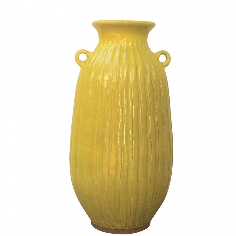  Bungalow Vase Vital Gelb, 36 cm
