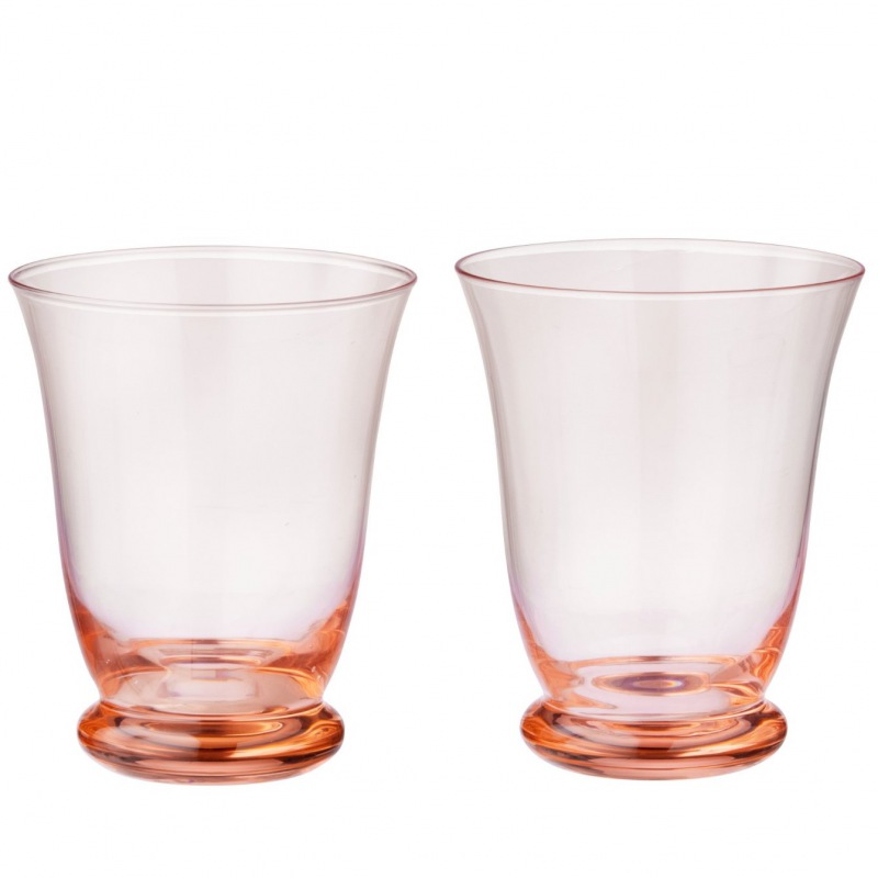  2er-Set Trinkgläser Trelli peach