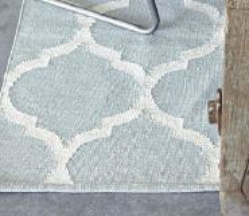 Läufer klein Casablanca  55 x 120 cm  grau-grün/weiss