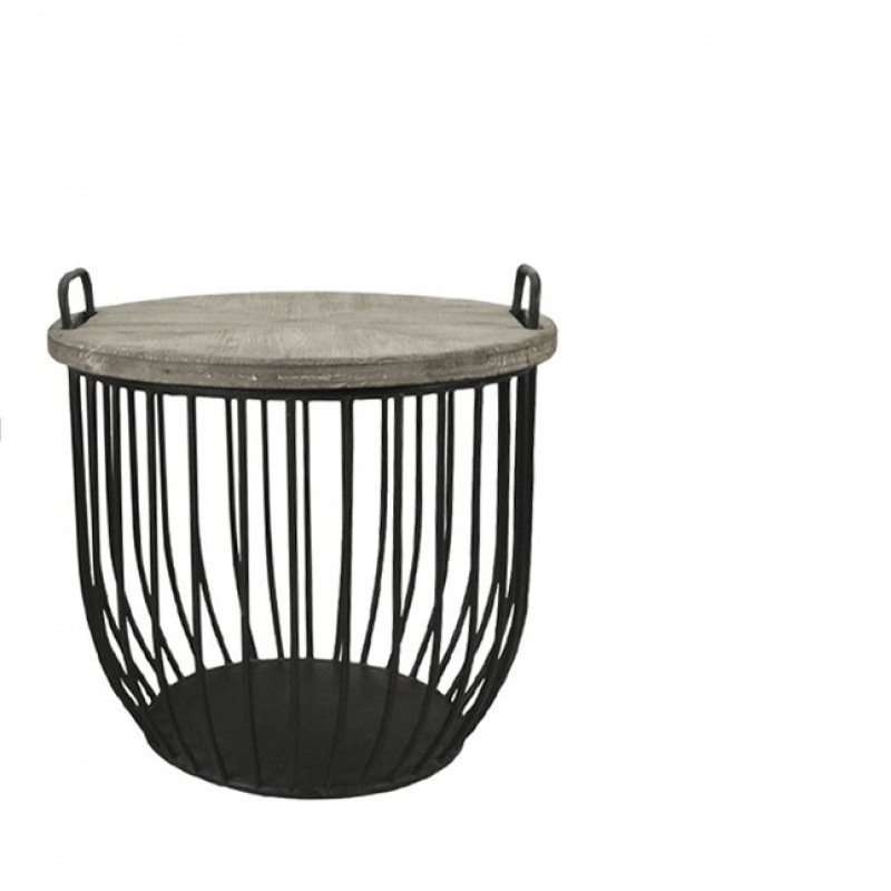  Beistelltisch Black Basket, gross, schwarz