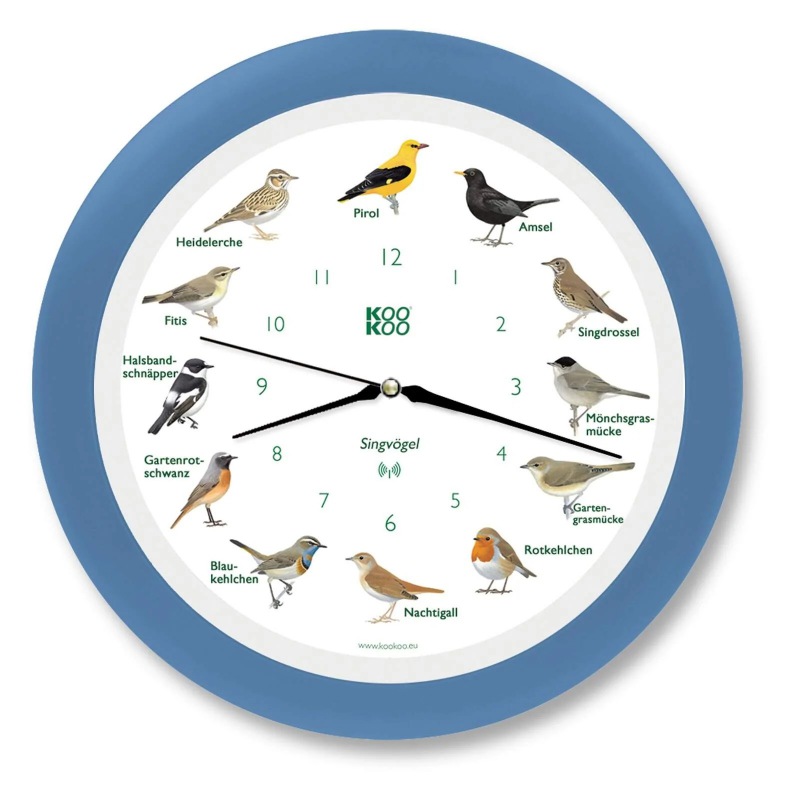  WANDUHR Zwitschern und Singen mit Namen