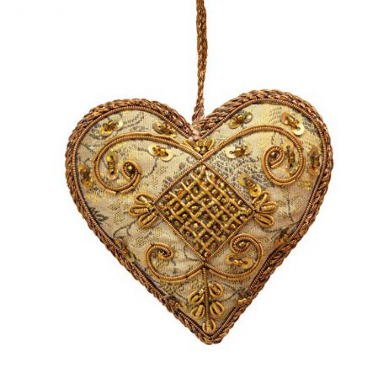  3er Set Herzen Nostalgischer Weihnachtsschmuck