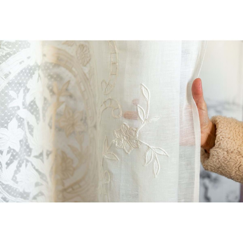  Nostagische Gardine Isabelle 140 x L 290 cm