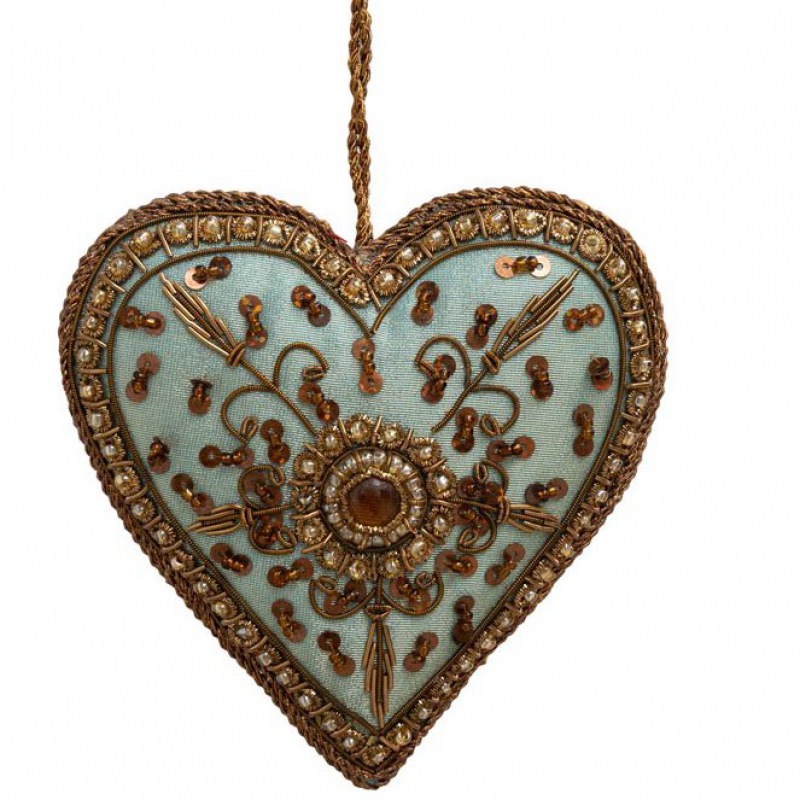  3er Set Herzen Nostalgischer Weihnachtsschmuck