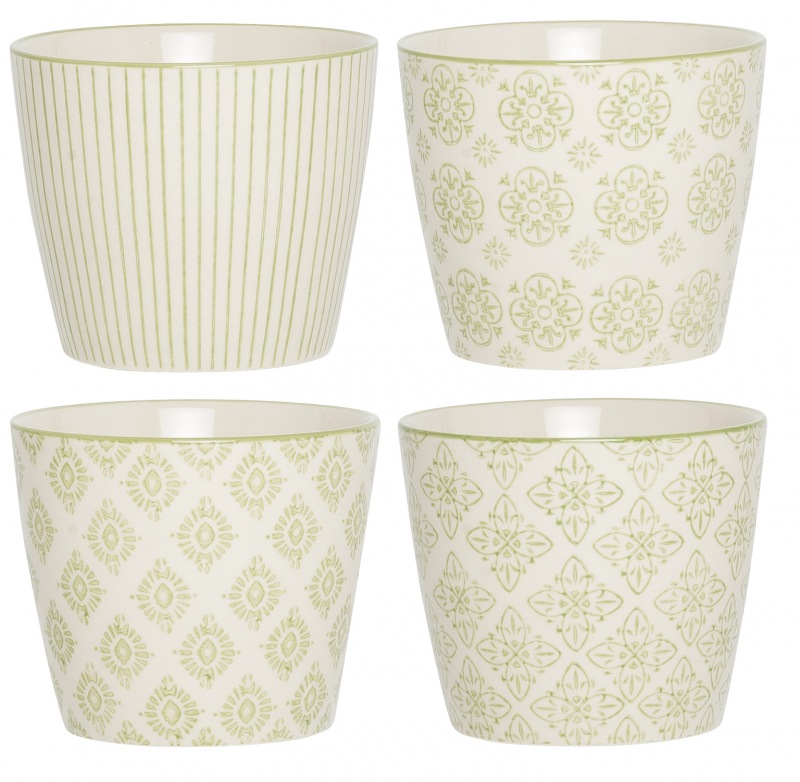  4-Becher-Set Casablanca grün