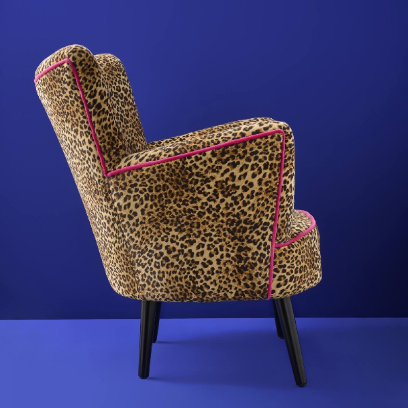  Sessel Leopard Pink Jungle