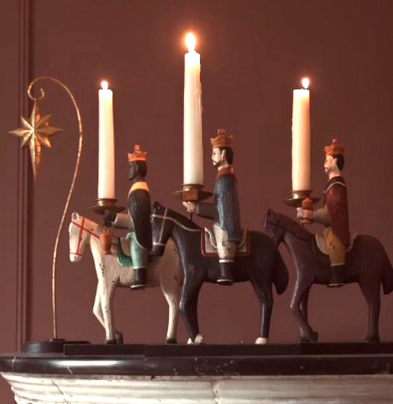  3-er Set KERZENLEUCHTER Heilige Drei Könige 