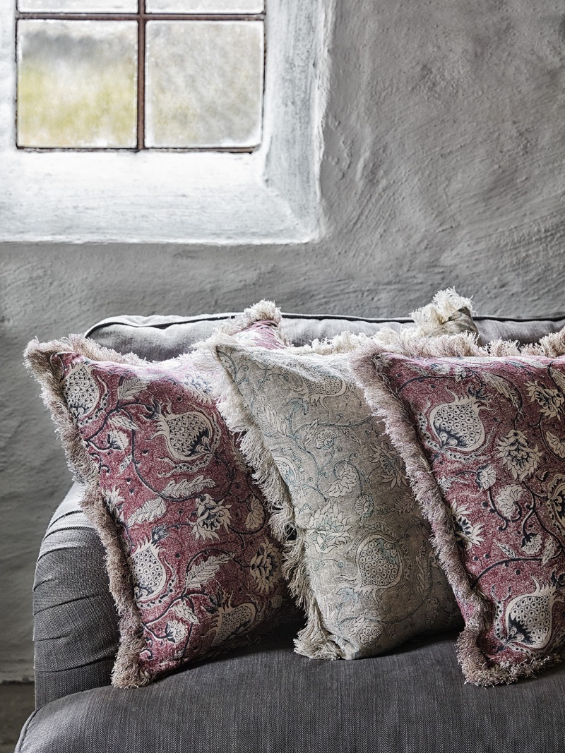  Leinen Kissen Chamois rot