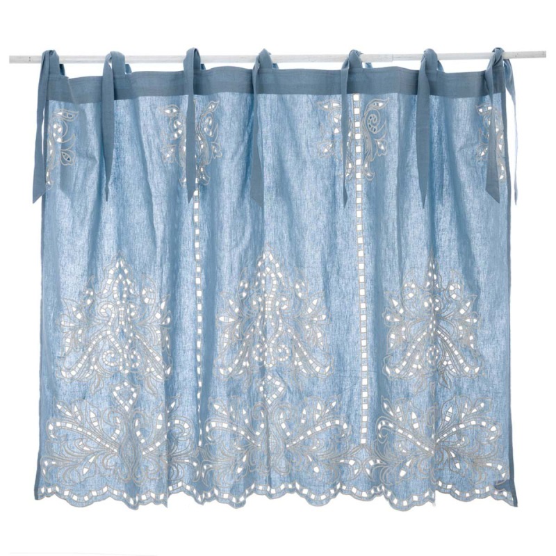  Kurzgardine Azzurro Caprese 90x140 cm blau