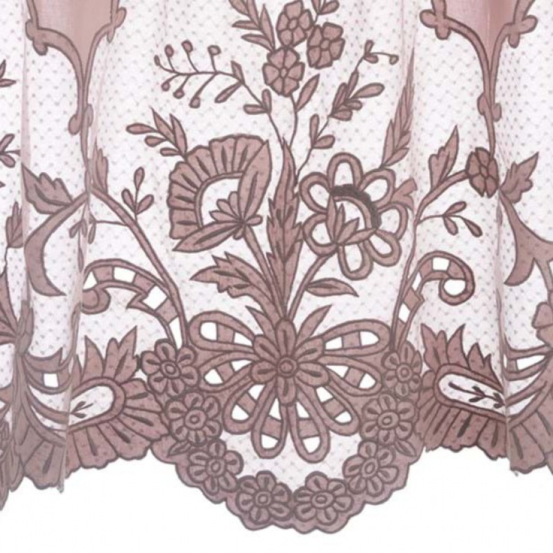  Kurzgardine Panneau Spitze - Soft Cassis  85 x 140 cm