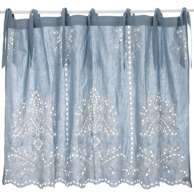  Kurzgardine Azzurro Caprese 90x140 cm blau