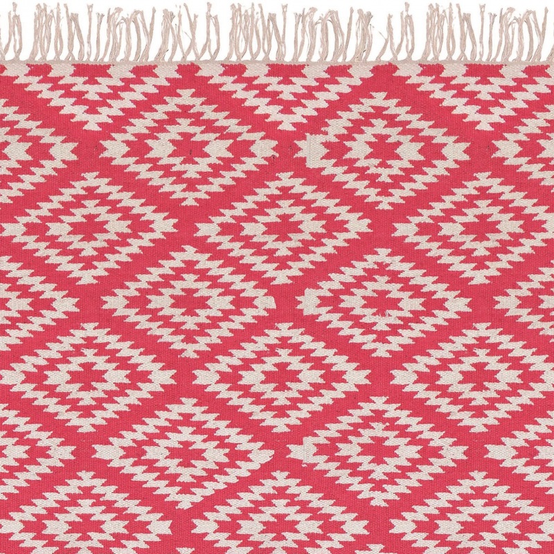  Läufer klein Apache, 55 x 120 cm,  pink/weiss