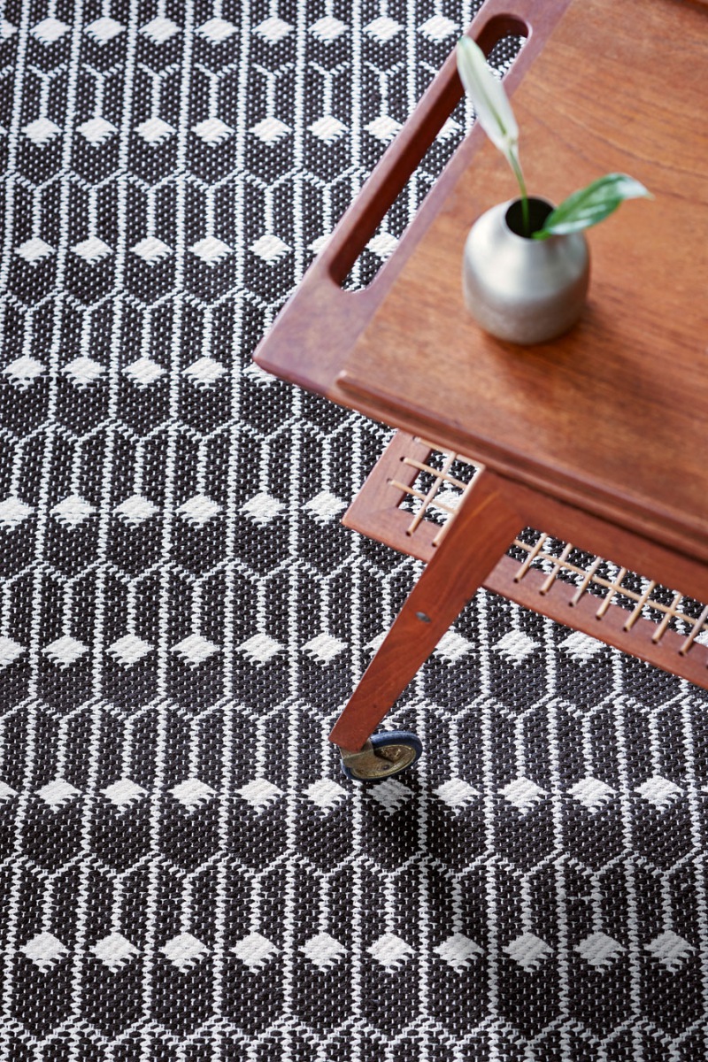  Läufer Tulip 70 x 200 cm schwarz-ecru