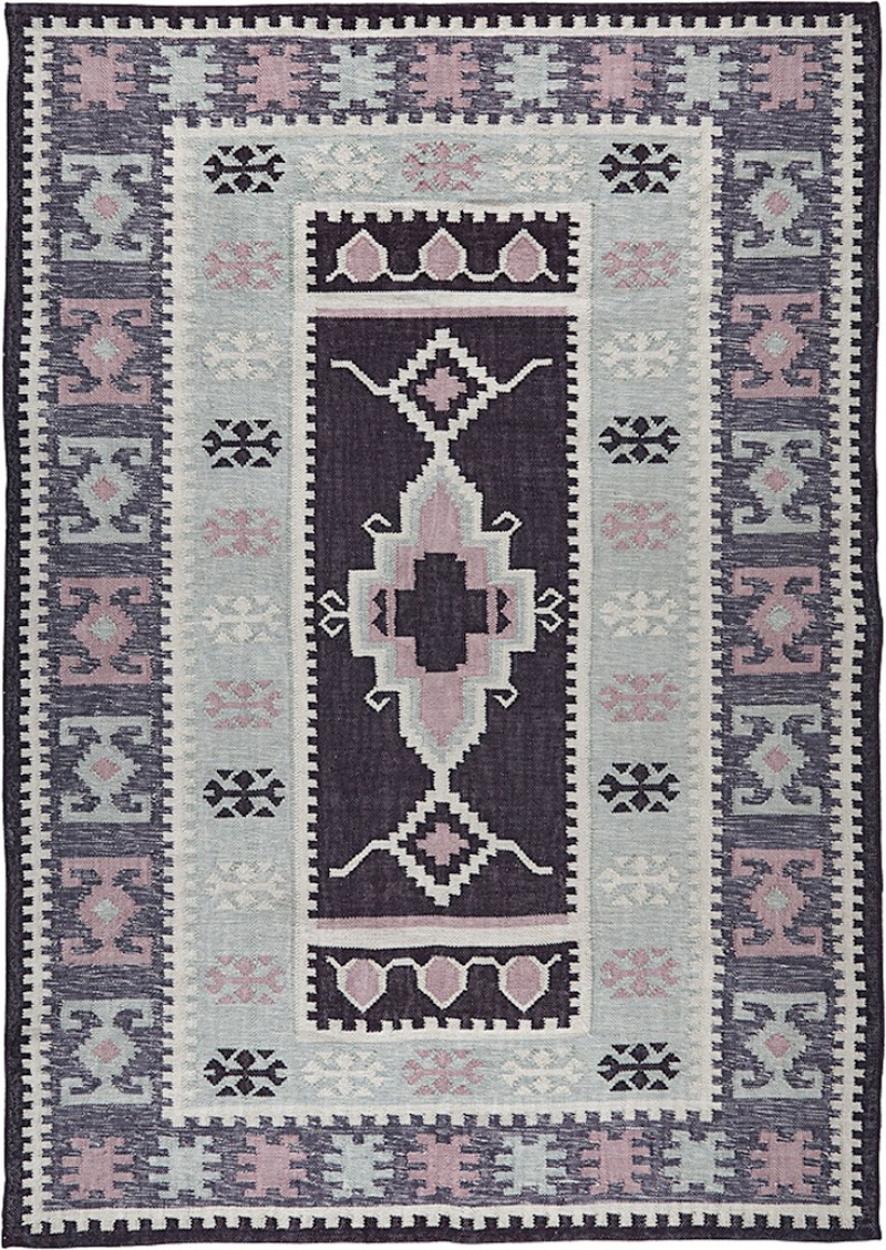  PET - Souk Kelim Teppich sage 200 x 300 cm