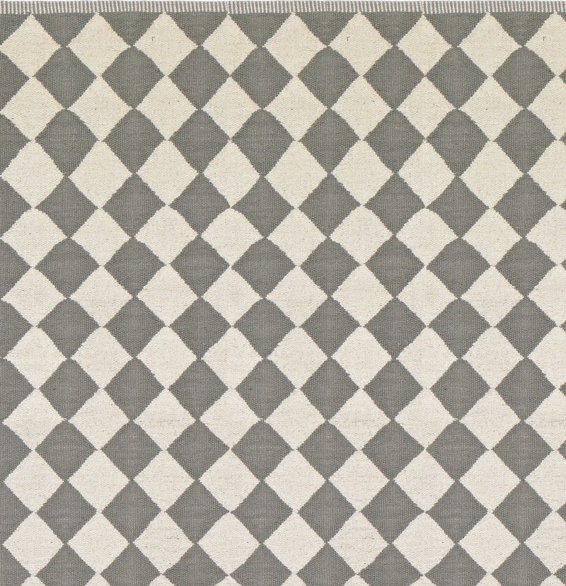  PET-Diamond Läufer  grau-ecru  60 x 90 cm