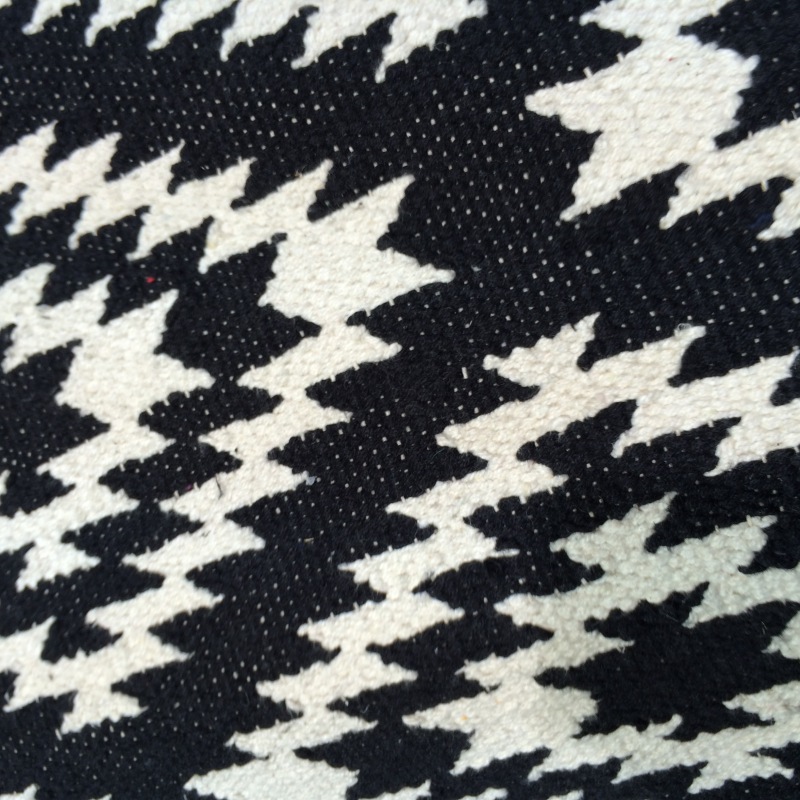  Läufer klein Apache, 55 x 120 cm, schwarz/weiss