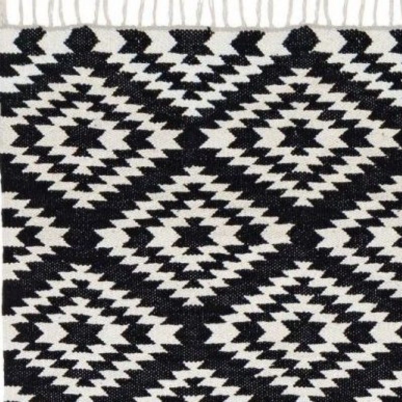  Teppich Apache, 140 x 200 cm, schwarz/weiss