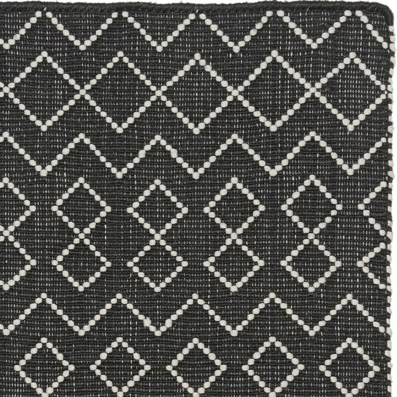  PET - Tunis Läufer  schwarz-ecru 70 x 140 cm