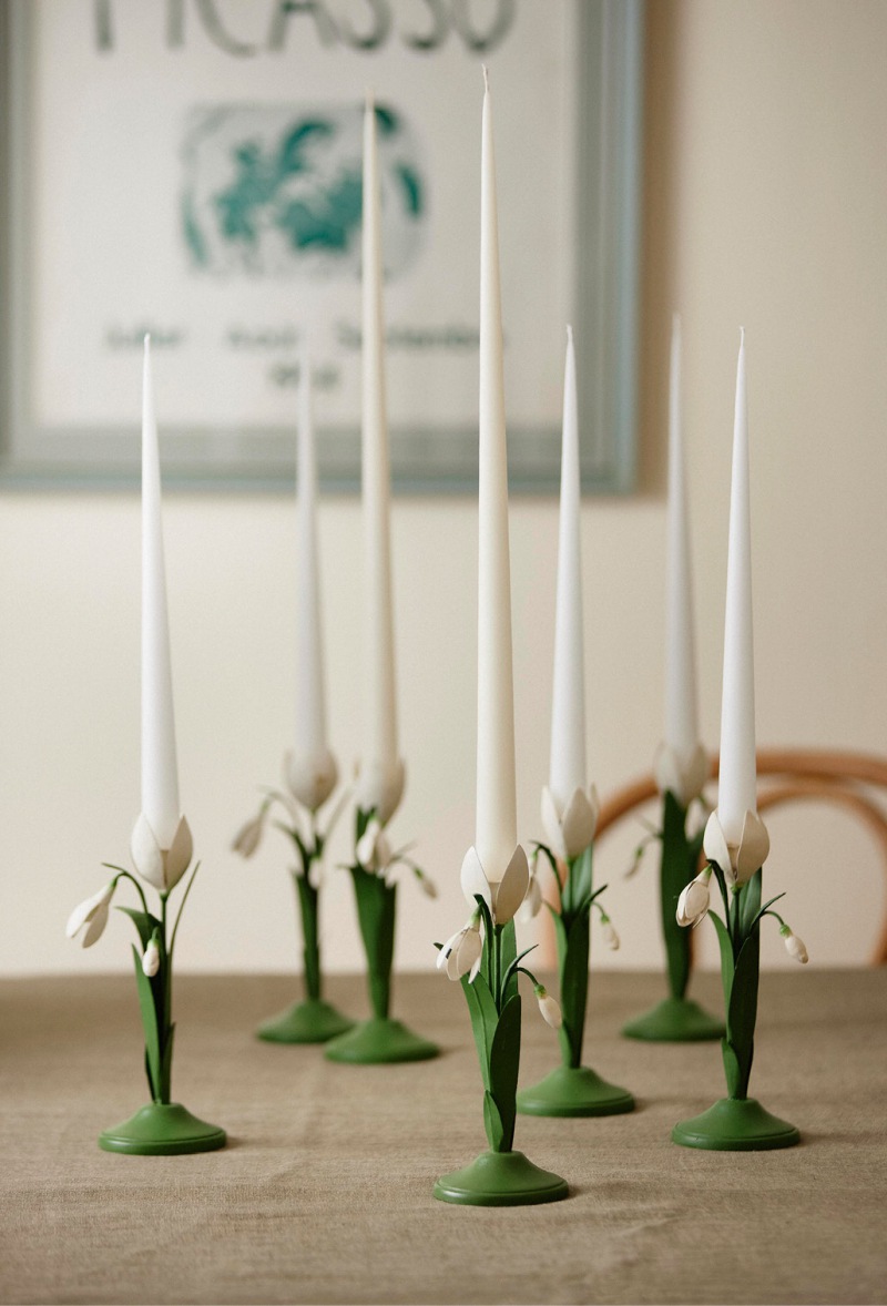  KERZENLEUCHTER Schneegloeckchen