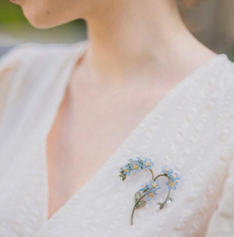  BOTANICA BROSCHE Vergißmeinnicht