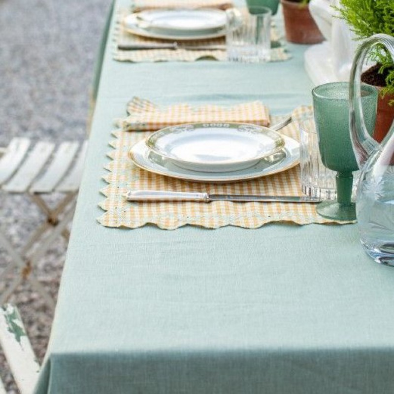  TISCHDECKE PFLEGELEICHT Nastri gelb