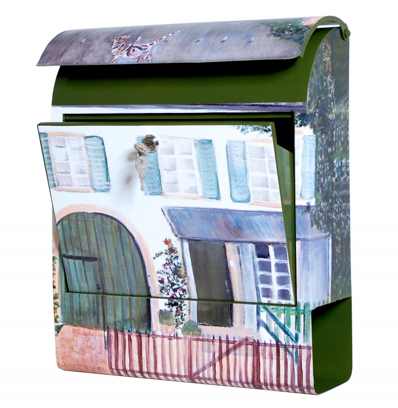  Briefkasten Haus mit Katze