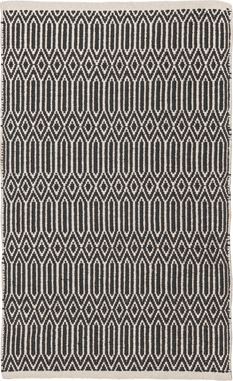  PET-Wik Läufer, schwarz - ecru 70 x 140 cm