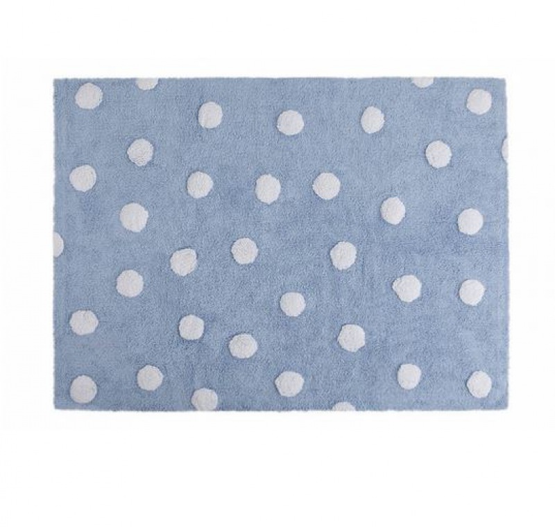  Polka Punkte Blau Weiss 120 x 160 cm