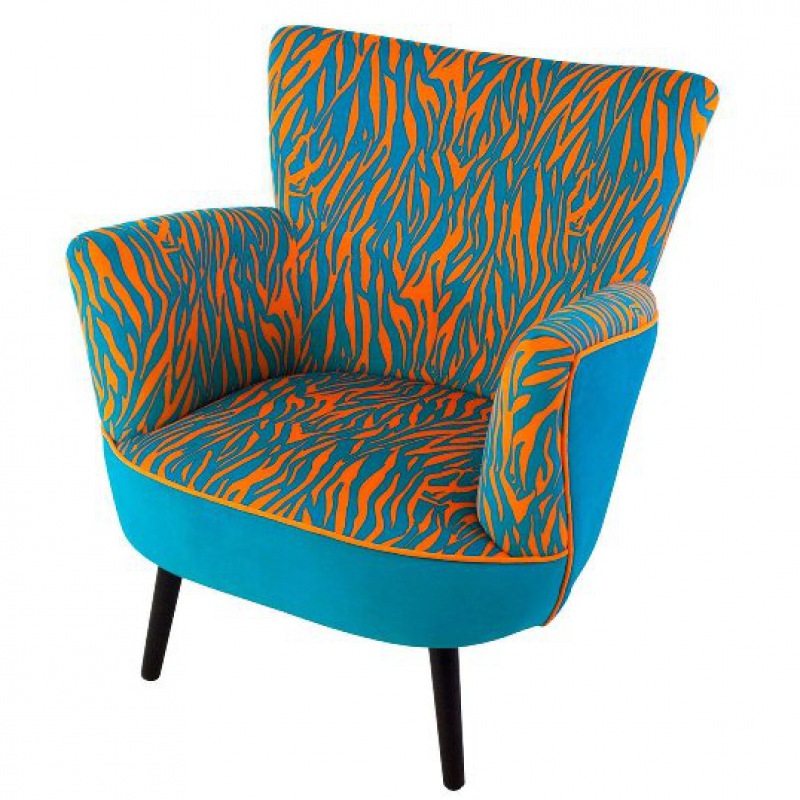  Sessel Zebra Blue Jungle