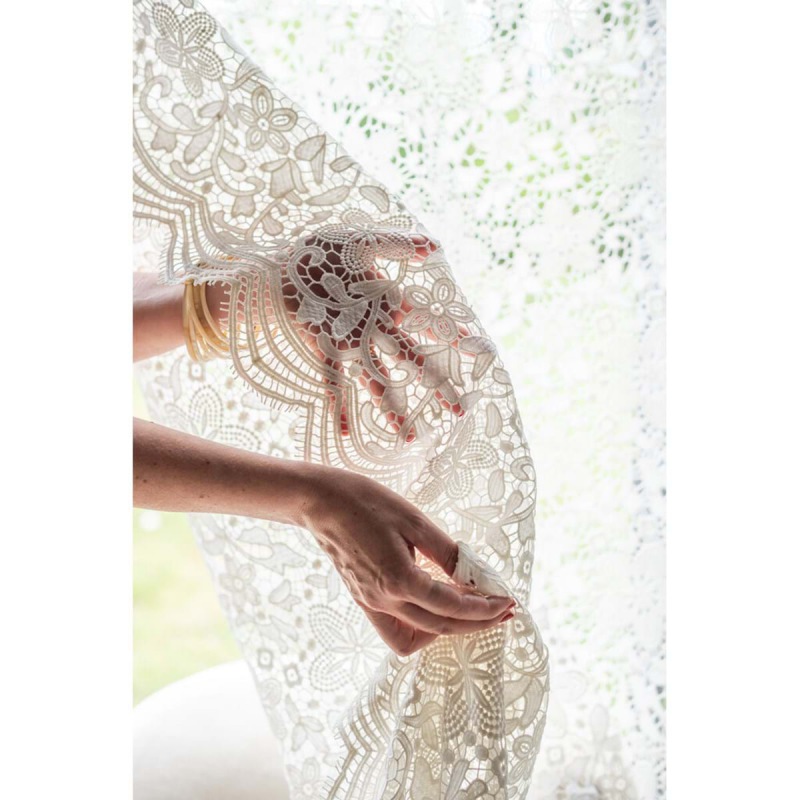  Ville delle Rose Gardine aus Spitze 135 X L290 cm 