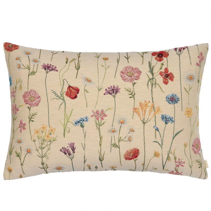  GOBELIN KISSEN Blumengarten 60 x 40 cm