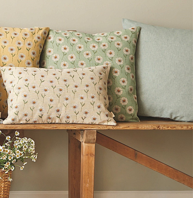  Gobelin Kissen Margerita Pistazie