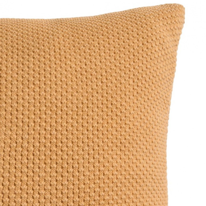  STRICKKISSEN Dorothea mustard 50 x 50 cm 
