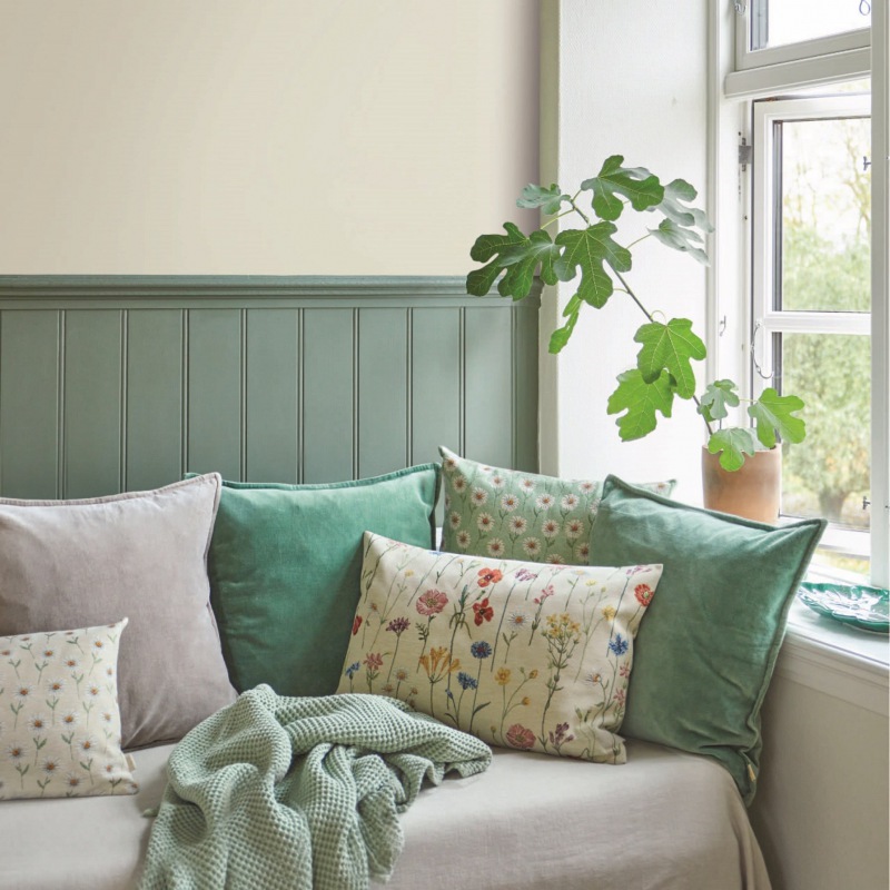  Gobelin Kissen Margerita Pistazie