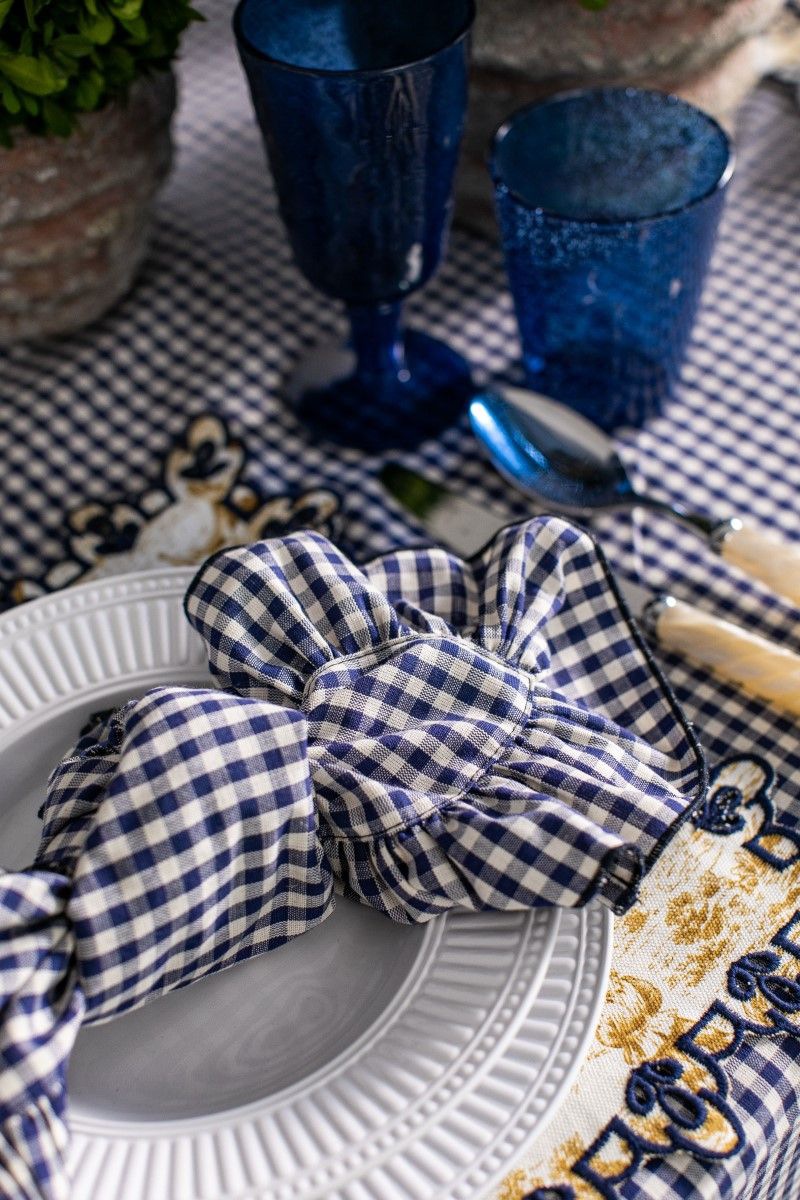  Serviette Vichy blau