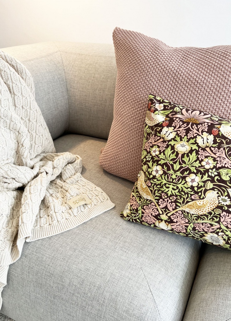  Strickkissen Dusty Rose