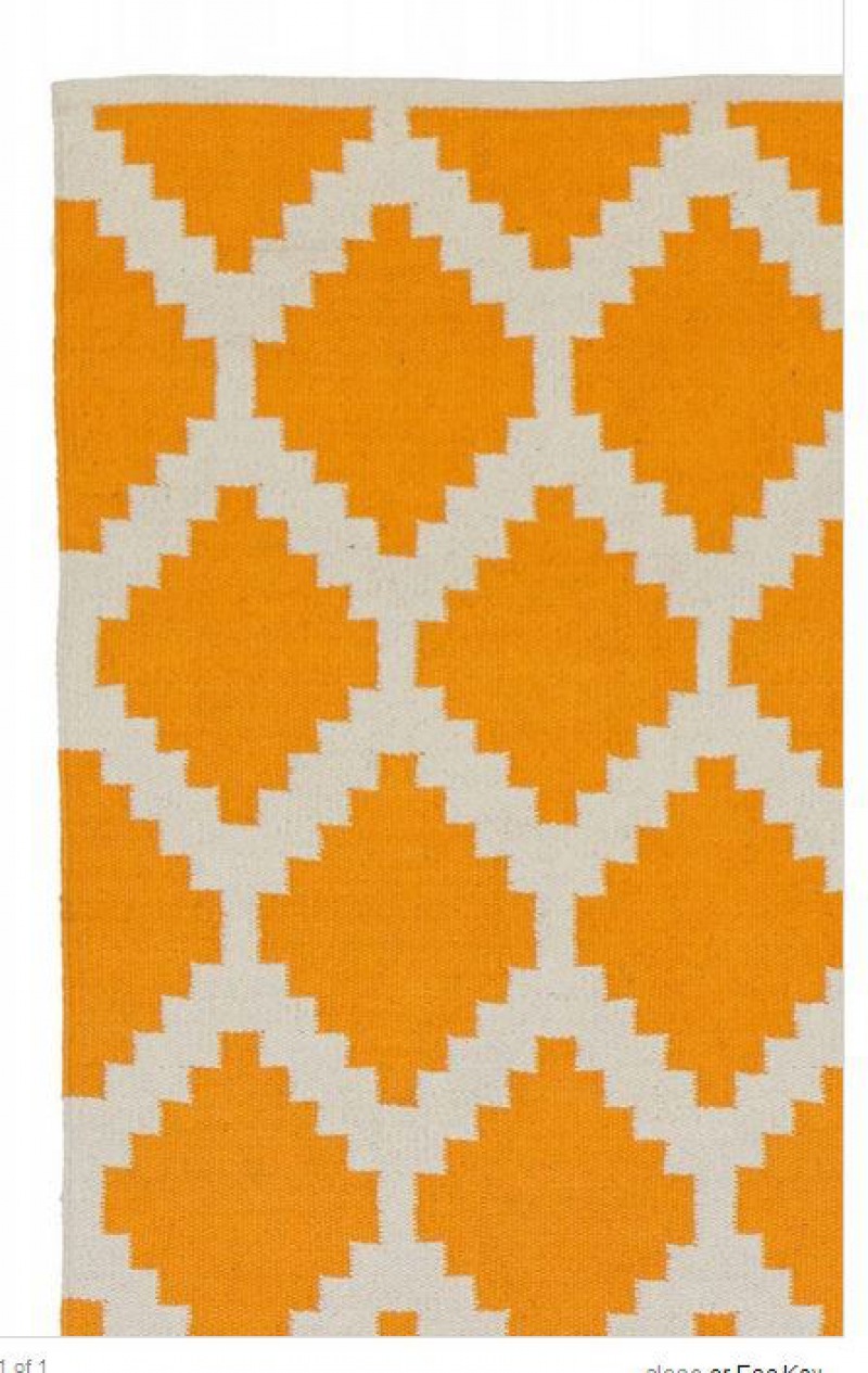  Läufer klein Siesta, 55 x 120 cm, gelb/weiss