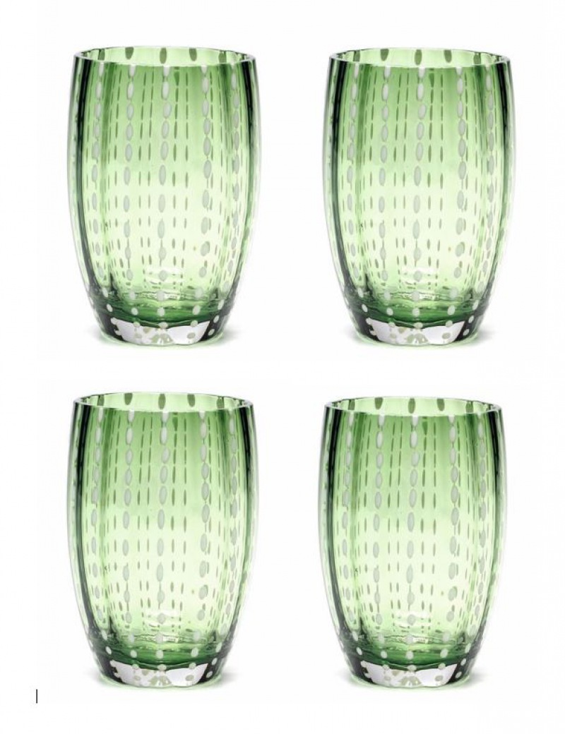  COLOUR PERLES Gläser 4-er Set Grün