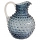  GLASKUNST  Krug Tautropfen, rauchblau