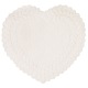  Boutis Tischset Herz, 42 x 42 cm, cream