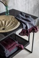  Handtuch Bella Donna Grafit Pflaume 100 x 150 cm
