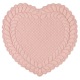  Boutis Tischset Herz, 42 x 42 cm, soft rose