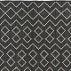 PET - Tunis Läufer  schwarz-ecru 60 x 90 cm