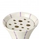  Vase Signatur No2 Flieder H 15 mit Arrangement Einsatz