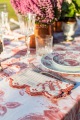  SERVIETTE Eden Millerighe Rosa Corallo