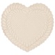  Boutis Tischset Herz, 42 x 42 cm, french beige hell
